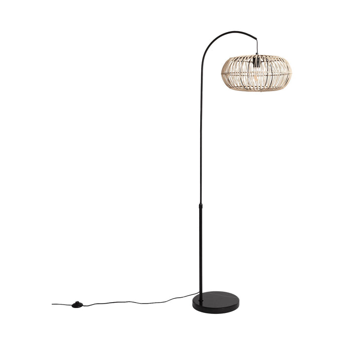 Lampadario interno rattan naturale h 170cm, marrone naturale
