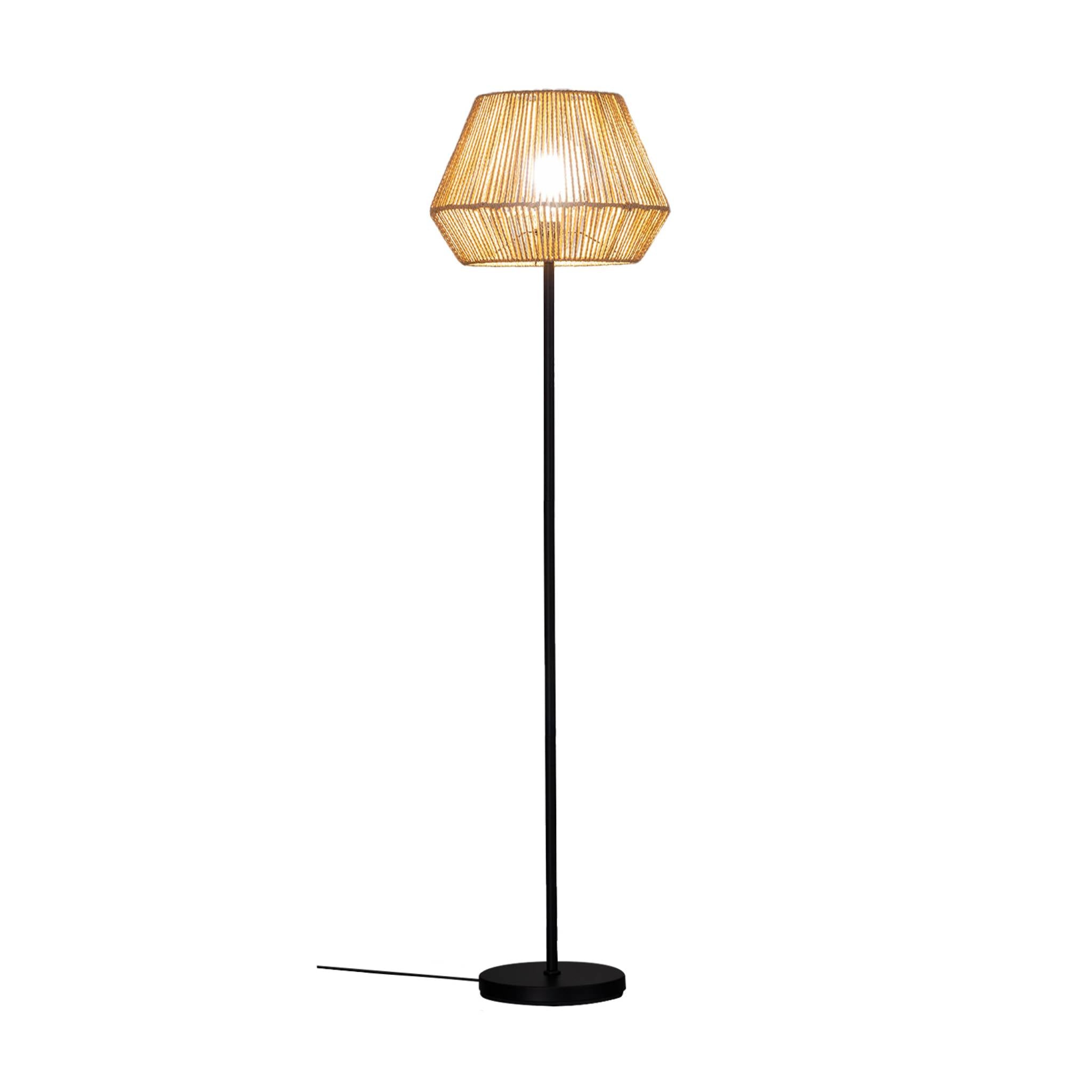 Lampada effetto rattan, 150cm, marrone naturale