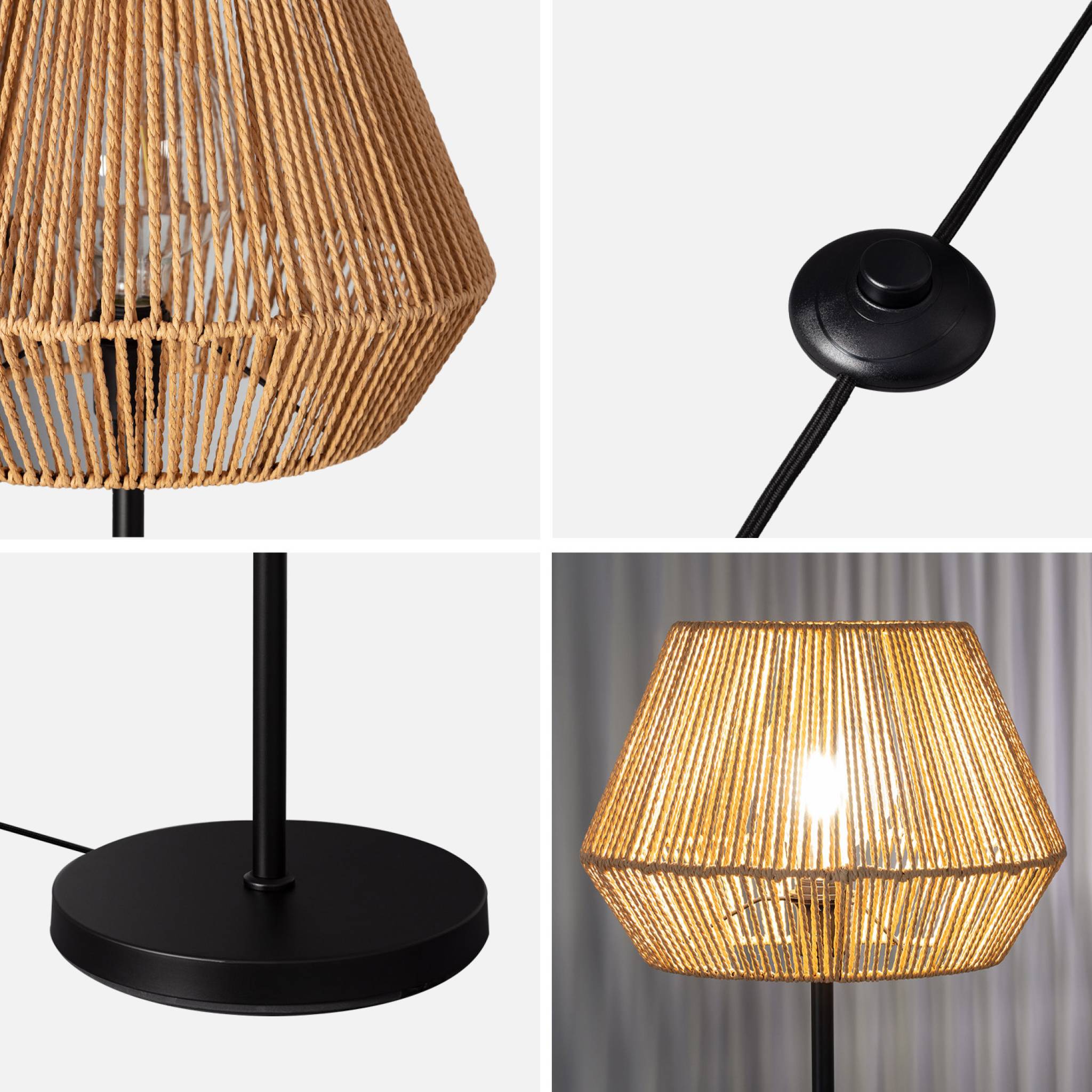 Lampada effetto rattan, 150cm, marrone naturale