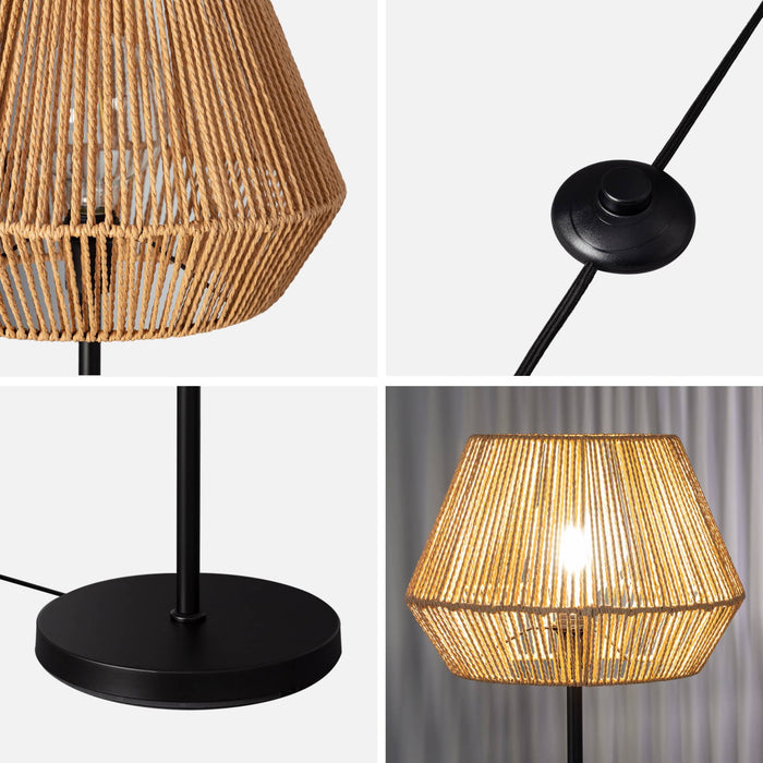 Lampada effetto rattan, 150cm, marrone naturale