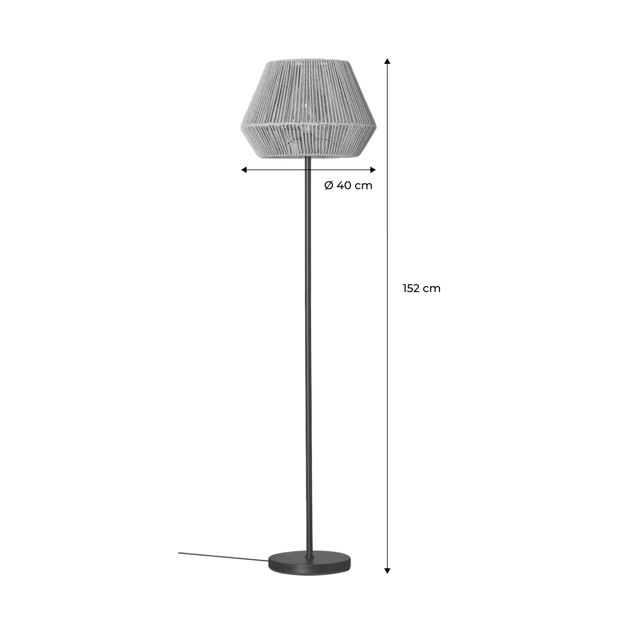 Lampada effetto rattan, 150cm, marrone naturale