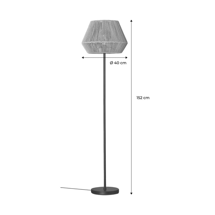 Lampada effetto rattan, 150cm, marrone naturale