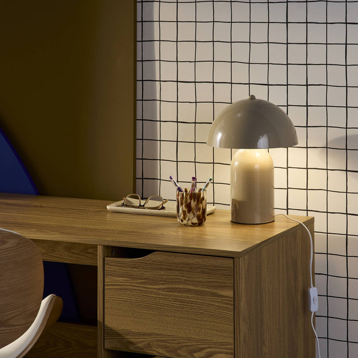 Lampada in metallo, 25cm, beige