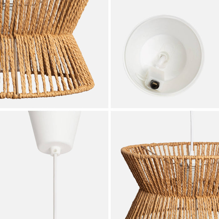 Lampade sospensione interna in rattan sintetico, 35cm, marrone