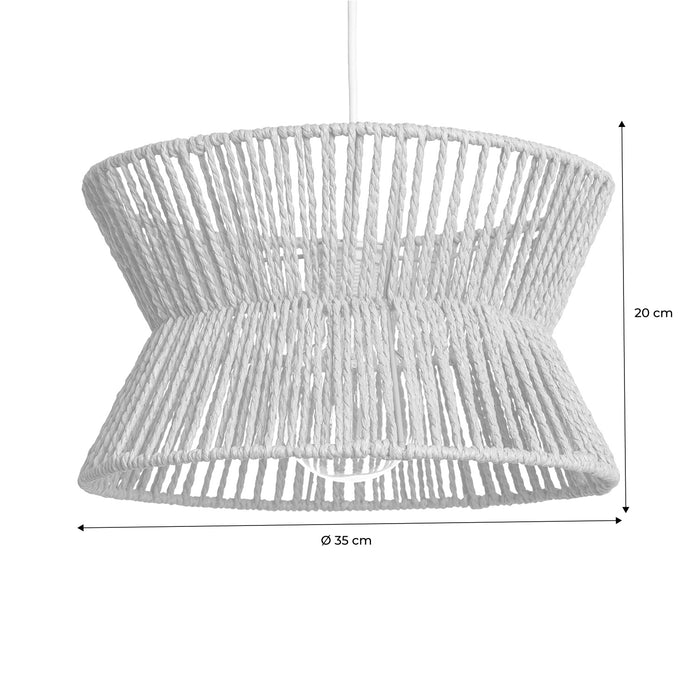 Lampade sospensione interna in rattan sintetico, 35cm, marrone