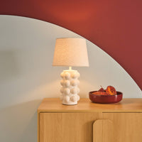 Lampada da tavolo interna ceramica, 45cm, bianco