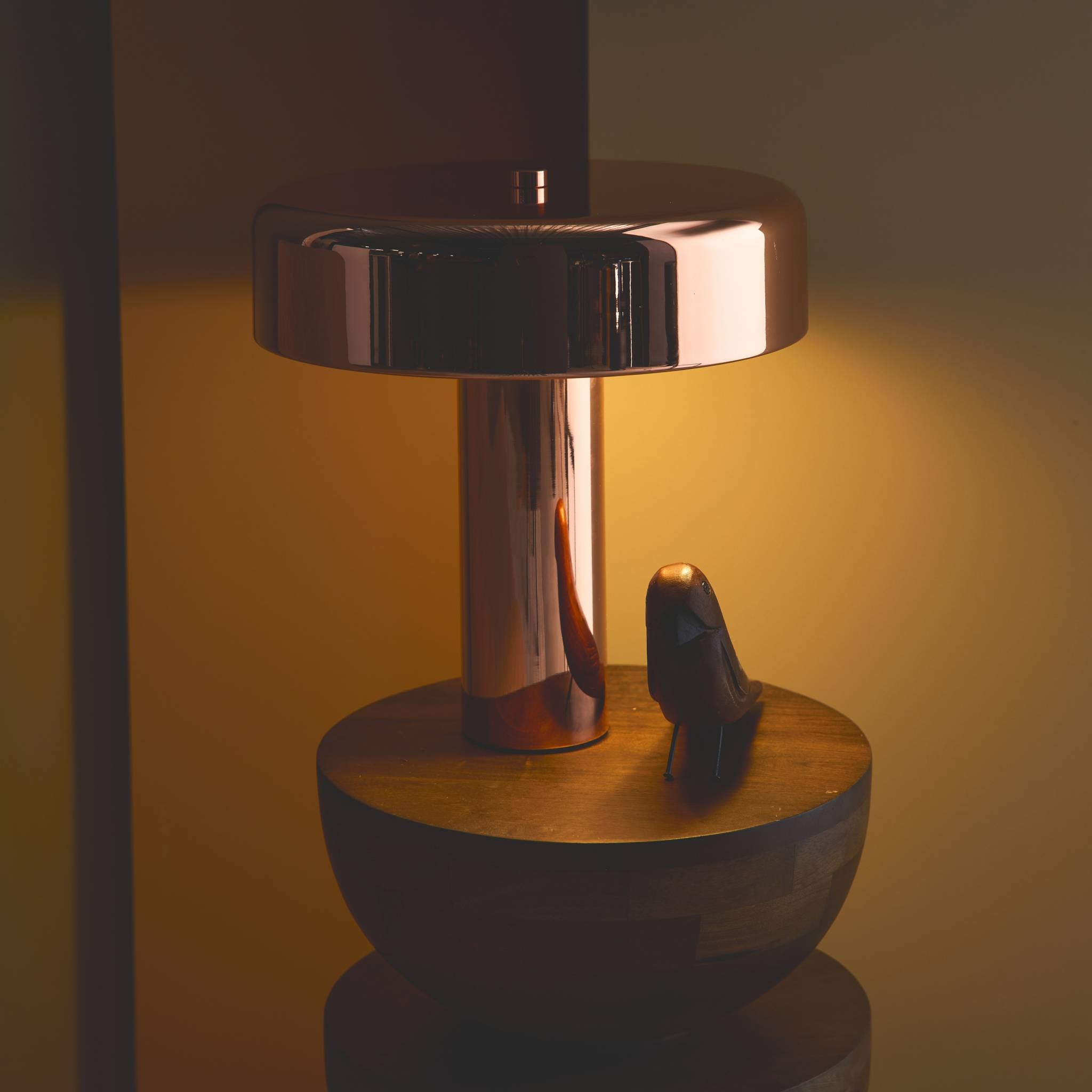 Lampada in metallo, 30cm, oro rosa