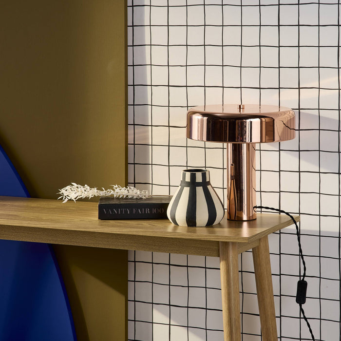 Lampada in metallo, 30cm, oro rosa