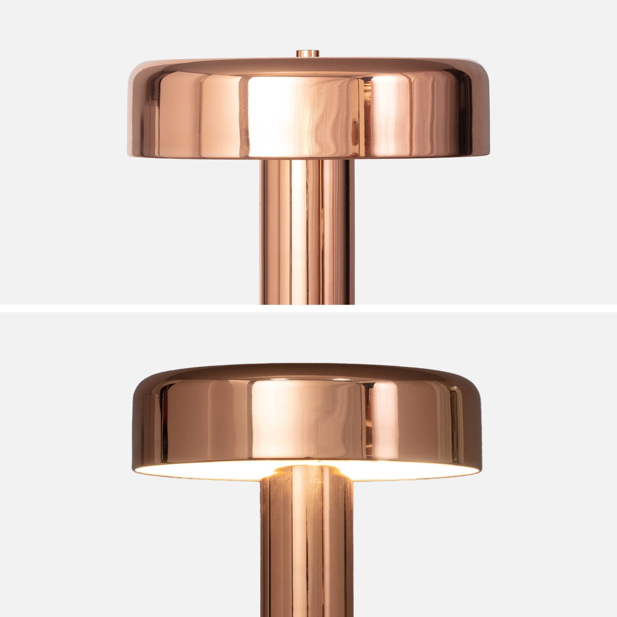 Lampada in metallo, 30cm, oro rosa