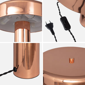 Lampada in metallo, 30cm, oro rosa