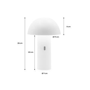 Lampada da tavolo a batteria nomadic con testa orientabile, 28cm, nero