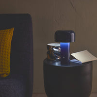 Lampada led in metallo, 13cm, blu