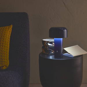 Lampada led in metallo, 13cm, blu