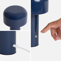 Lampada led in metallo, 13cm, blu