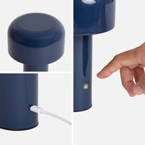 Lampada led in metallo, 13cm, blu