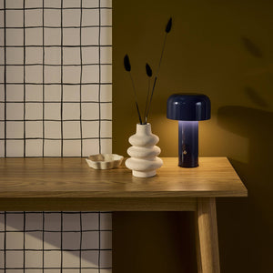 Lampada led in metallo, 13cm, blu