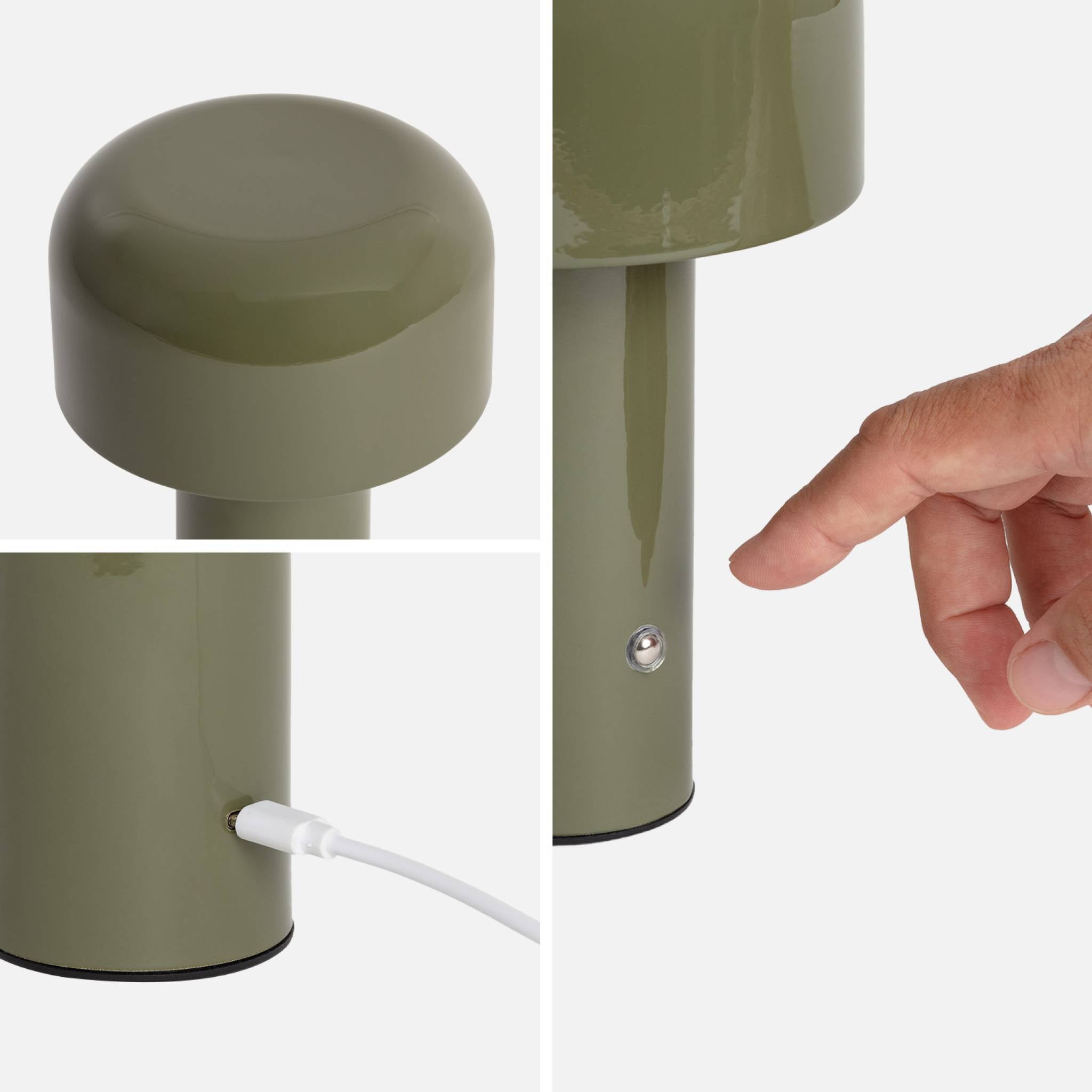 Lampada led in metallo, 13cm, verde