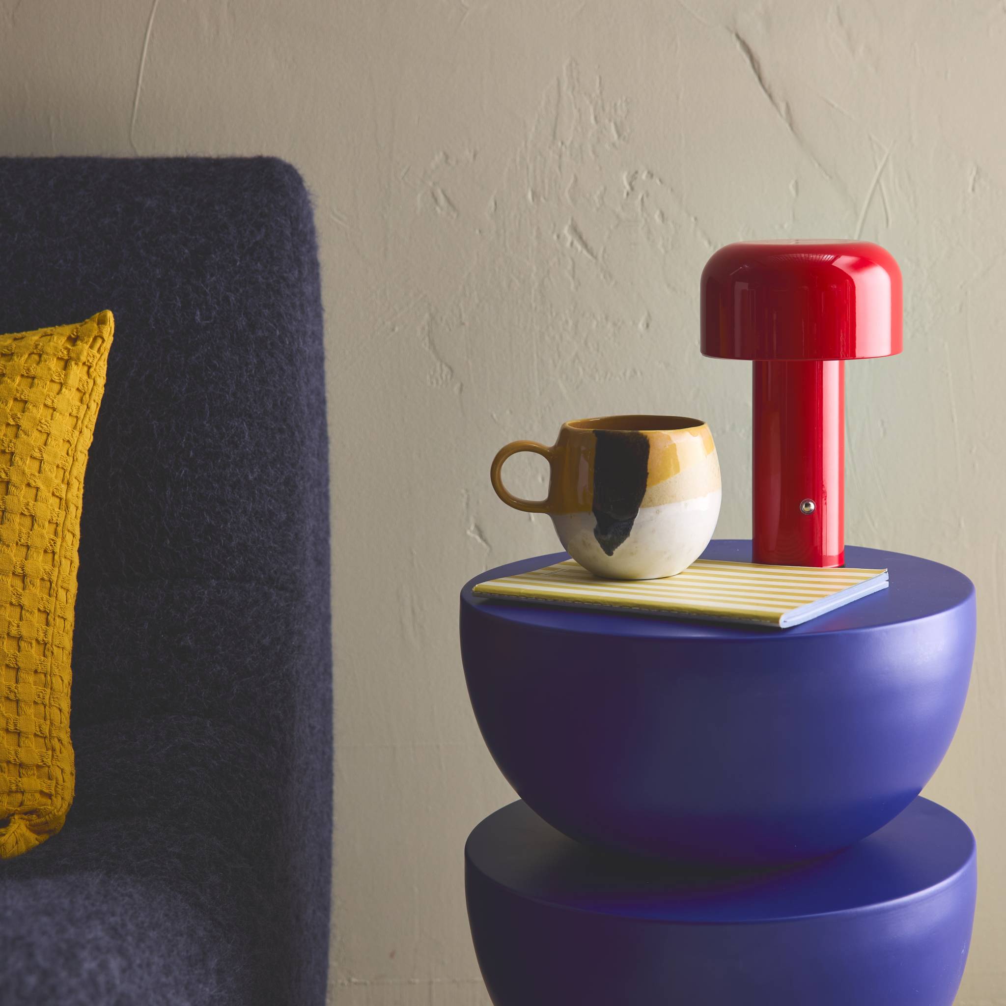 Lampada led in metallo, 13cm, rosso