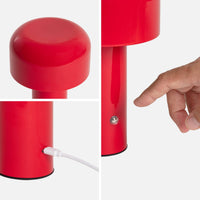 Lampada led in metallo, 13cm, rosso