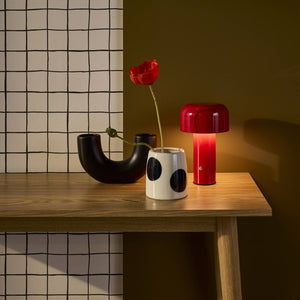 Lampada led in metallo, 13cm, rosso