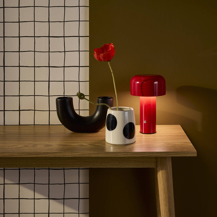 Lampada led in metallo, 13cm, rosso