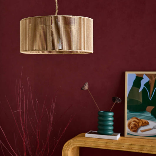 Lampade in canapa, 40cm, marrone naturale