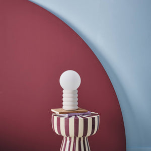 Lampada di ceramica maculata da interno, bianco