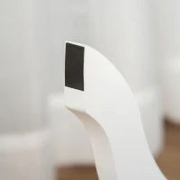 Specchio da Terra Ovale a Figura Intera con Inclinazione Regolabile, 47.5x45.5x154.5cm, Bianco