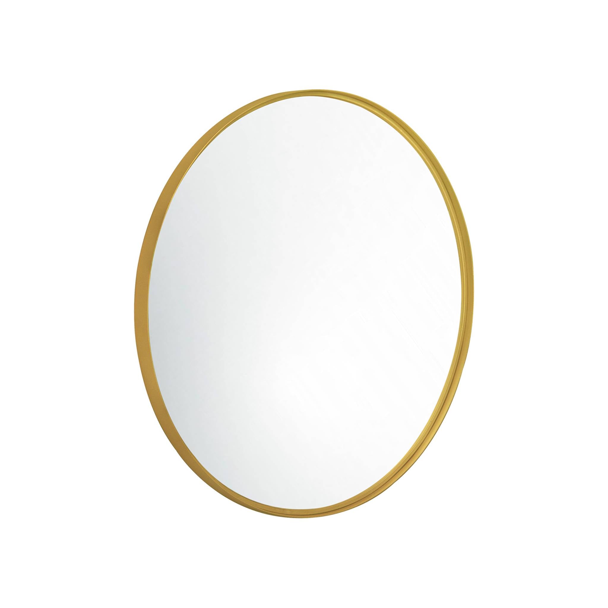 Specchio rotondo in metallo, 60cm, oro