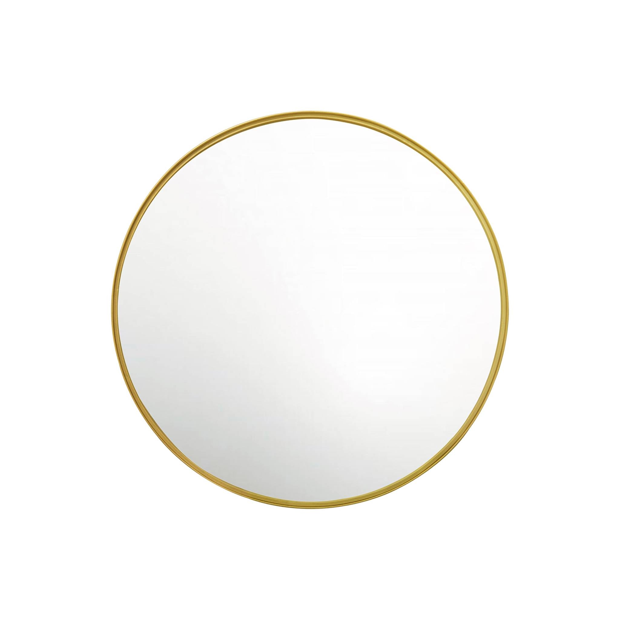 Specchio rotondo in metallo, 60cm, oro