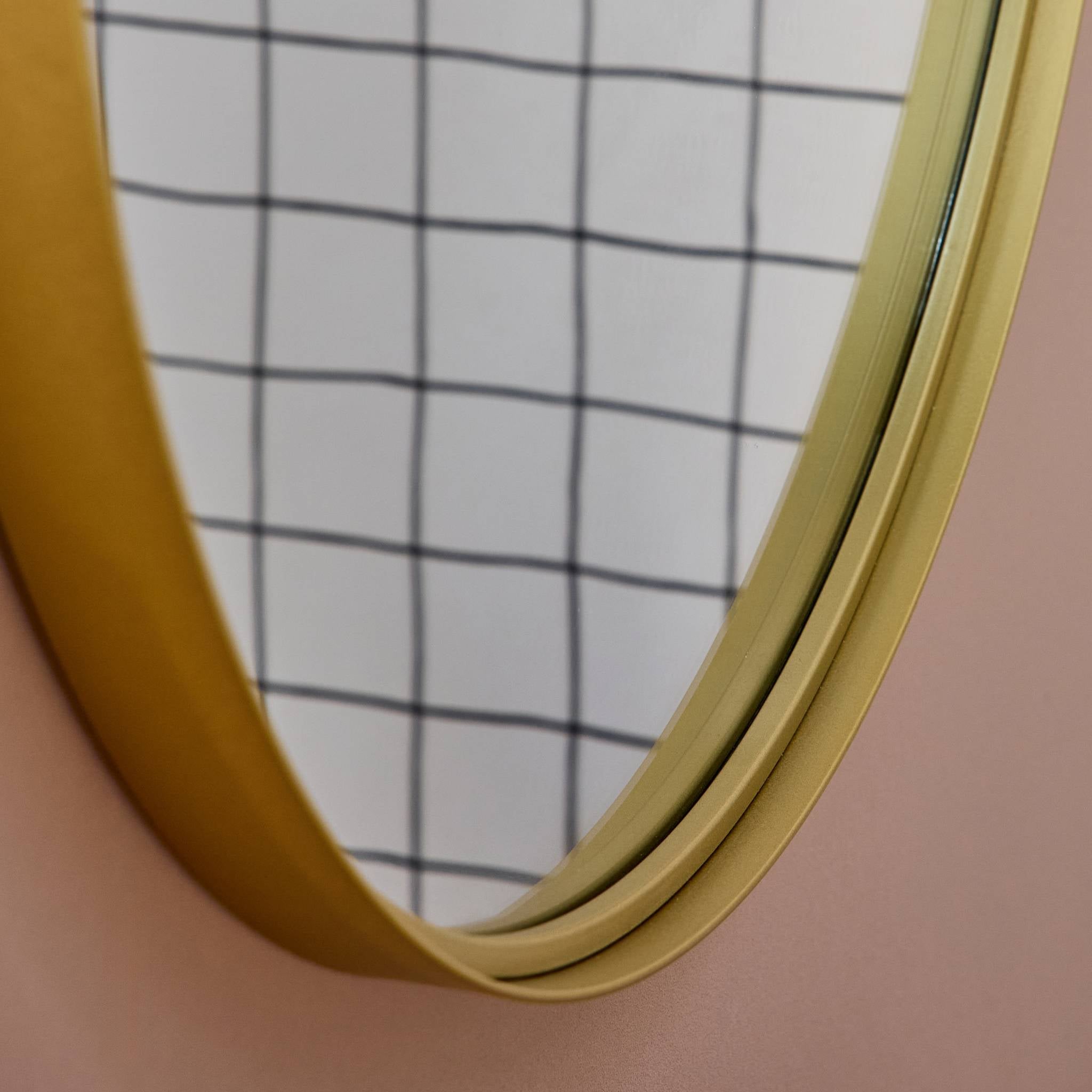 Specchio rotondo in metallo, 60cm, oro