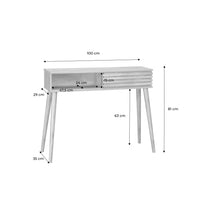 Consolle con 2 cassetti effetto legno naturale, 100cm, marrone