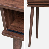 Consolle con 2 cassetti effetto legno naturale, 100cm, noce