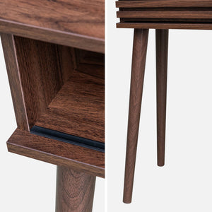 Consolle con 2 cassetti effetto legno naturale, 100cm, noce