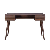 Scrivania effetto legno 2 cassetti, marrone