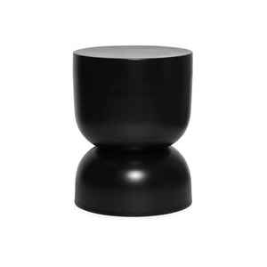 Tavolino, lato divano, comodino metallo, 42cm, nero