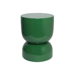 Tavolino in metallo effetto glassy,  42cm, verde scuro