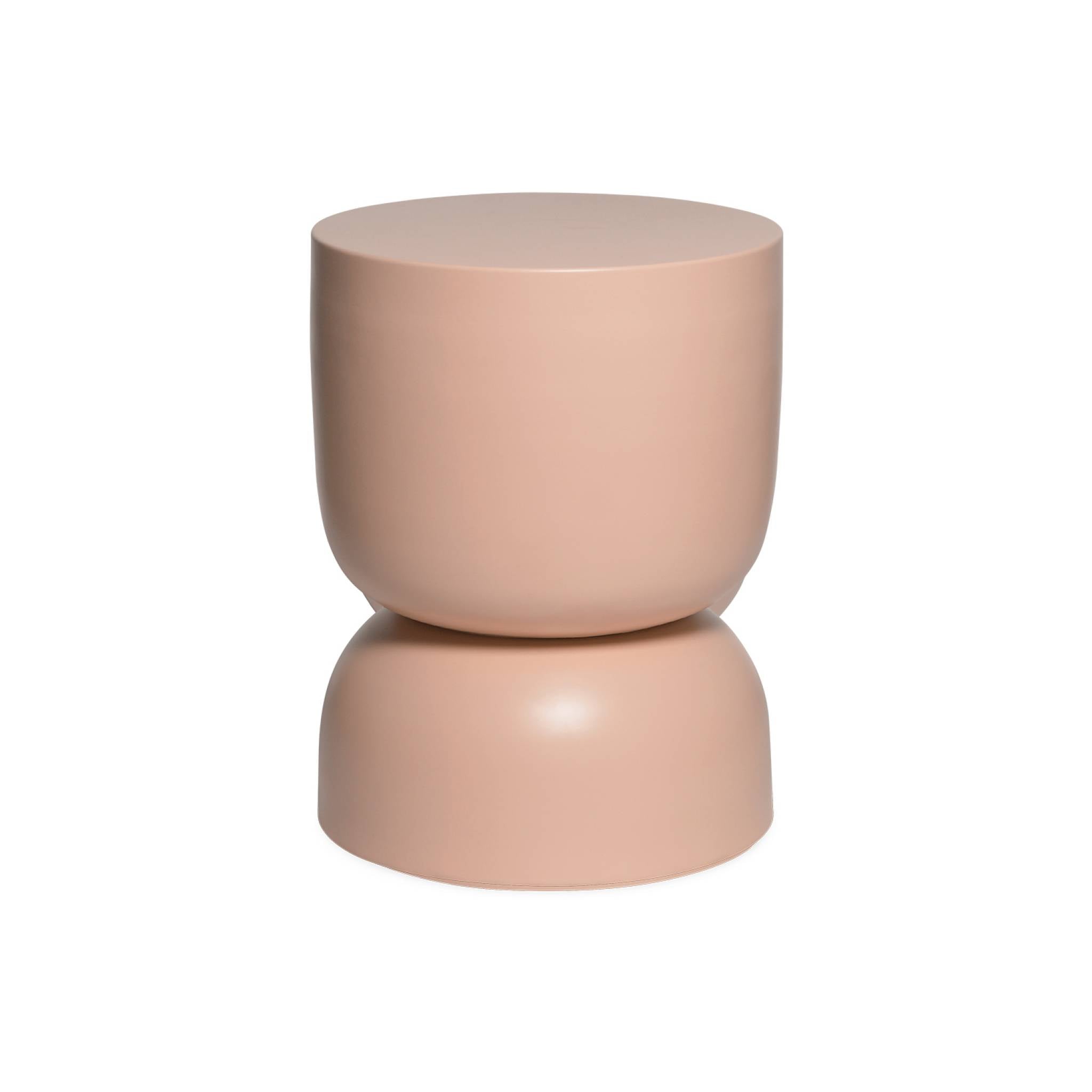 Tavolino, lato divano, comodino metallo, 42cm, nude