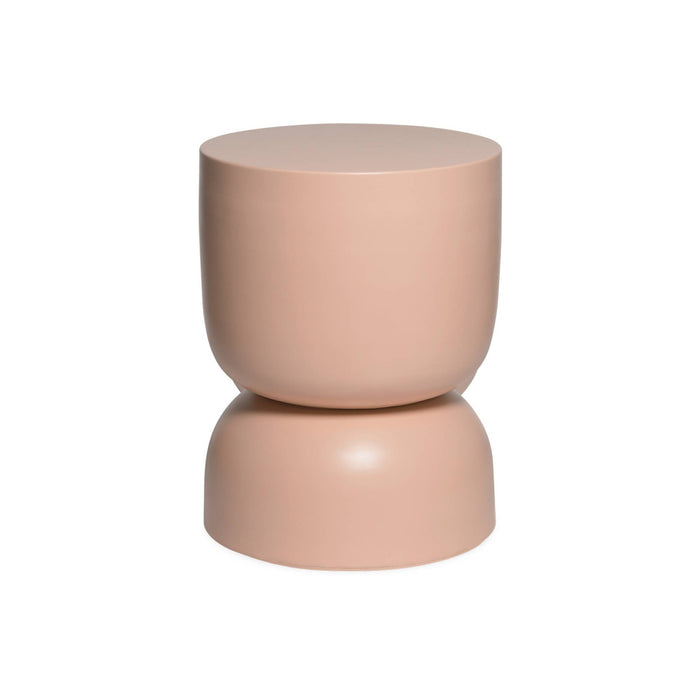 Tavolino, lato divano, comodino metallo, 42cm, nude