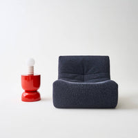 Tavolino in metallo effetto glassy,  42cm, arancione