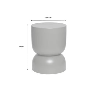 Tavolino in metallo effetto glassy,  42cm, viola