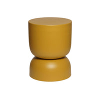 Tavolino, lato divano, comodino metallo, 42cm, mostarda