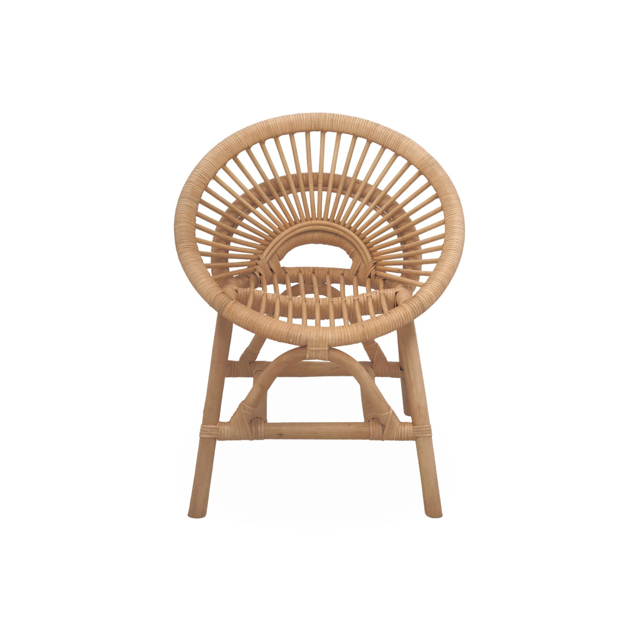 Sedia per bambini in rattan, marrone naturale