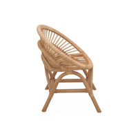 Sedia per bambini in rattan, marrone naturale