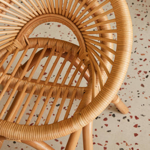 Sedia per bambini in rattan, marrone naturale