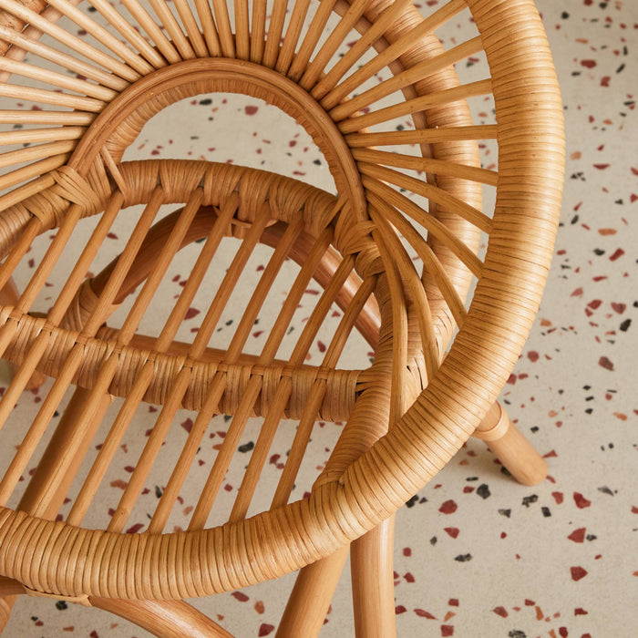 Sedia per bambini in rattan, marrone naturale
