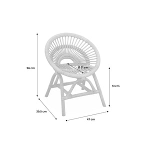 Sedia per bambini in rattan, marrone naturale