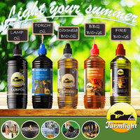 Farmlight Gel di bioetanolo colorato per bracieri e caminetti e lampade 6 x 1 litro