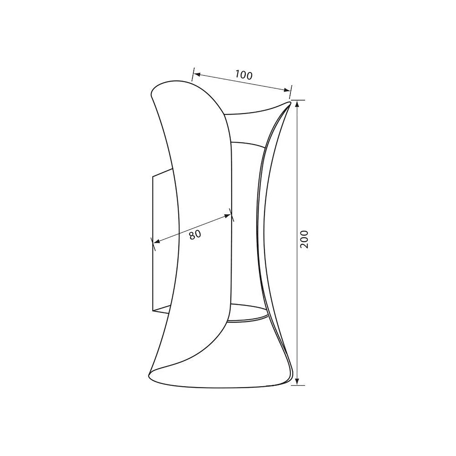 BOSTON Applique murale doppio fascio IP65 10w tecnologia LED CCT 3 tonalita di luce lampada parete UP DOWN balcone facciate 230V NERO ORO