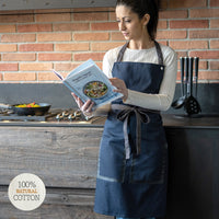 Grembiule da cucina pettorina natural style grigio tortora Guzzini